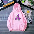 Oversized pink hoodie featuring a dark bear print with a relaxed drop shoulder fit - S / Hot Pink
