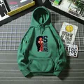 Détail du sweat à capuche vert foncé avec illustration de femme africaine et texte Shine - S / Vert Foncé