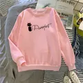 Felpa oversize rosa con stampa gatto Purrfect e polsini a costine in stile casual - S / Rosa