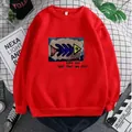 Felpa girocollo rossa con stampa a lisca di pesce e finiture a costine - S / Rosso