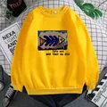 Felpa gialla a girocollo con grafica a lisca di pesce blu e stampa stile streetwear - S / Giallo
