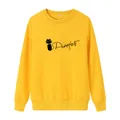 Bright yellow long sleeve crewneck sweatshirt featuring a black cat graphic and Purrrfect print - S / Yellow