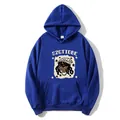 Sweat à capuche oversize bleu marine avec graphique SZGTIDEE et personnage de dessin animé - S / Bleu clair