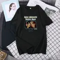 T-shirt in cotone nero per uomo e donna con stampa trendy di illustrazioni di cartoni animati - S / Nero