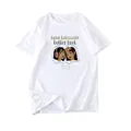 T-shirt bianca a maniche corte con illustrazione artistica in stile pop art - S / Bianco
