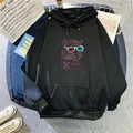 Dettaglio felpa nera oversize con stampa tigre 3D e pratica tasca a marsupio frontale - S / Nero