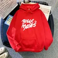 Roter Kapuzenpullover mit Blue Waves Grafikprint und Kängurutasche im Flachbild-Stil - S / Rot