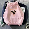 Pink oversized hoodie with Keep Calm print and kangaroo pocket on denim background - S / Dark Pink