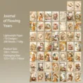 Vintage style scrapbook paper set with 100 sheets of retro figures and floral designs - Diary of Passing Time / 100 Pieces/Pack