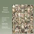 Forest theme vintage scrapbooking paper set with floral and girl motifs 100 sheets - Forest Morning Glow / 100 Pieces/Pack
