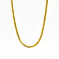 Poliertes Gold Titanstahl Panzerkette Halskette für Damen und Herren, Minimalist Stil - Panzerkette Halskette (86118) / Gold