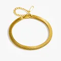 Luxuriöses geschichtetes Gold-Schlangenarmband mit Fischschuppen-Textur und Karabinerverschluss - Gold