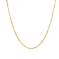 Minimalist 2.4mm gold titanium steel bead chain necklace for DIY jewelry making - O Chain / Gold