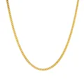 Close-up of 2.4mm golden stainless steel ball chain jewelry making accessories - Flat Cable Chain / Gold