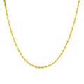 2.4mm gold titanium steel bead chain necklace with oval rice-shaped links on white background - Rice Bead Chain (40+5cm) / 1 Piece (Individual Package) / Gold