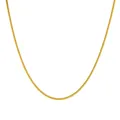 Minimalist 2.4mm gold titanium steel ball bead chain necklace with smooth snake bone texture - Round Snake Chain / Gold
