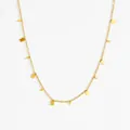 Minimalistische Goldkette mit rechteckigen Anhängern und feiner Kette in Hochglanz - Rechteckiges Stück Halskette (8423) / Gold
