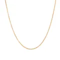 Minimalist 2.4mm golden stainless steel bead chain necklace with oval links - O Chain / Rose Gold