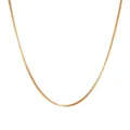 Golden 2.4mm stainless steel box chain necklace with highly polished finish - Box Chain / Rose Gold