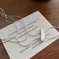 Detail of matte silver necklace with snake chain and organic teardrop pendant - Silver Necklace (Gold Plated)