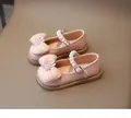 Détails de chaussures Mary Jane roses pour filles avec bride perlée et nœud de lapin - EU 21 / Rose