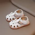 Weiße Baby-Sandalen für Mädchen mit süßem Hasen-Dekor und atmungsaktivem Hohlraum-Design - 16 / Weiß