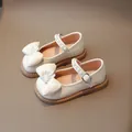 Chaussures Mary Jane crème pour fille avec grand nœud, bride perle et détail lapin - EU 21 / Beige