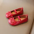 Zapatos Mary Jane rojos para niña con lazo y correa elástica de sujeción - EU 21 / Rojo
