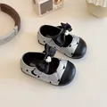Babies argentées matelassées pour bébé avec nœud noir et perle en forme de cœur - 16 / Argenté