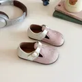 Rosa Glitzer Prinzessinnen Schuhe für Mädchen mit T-Steg und Sternenmuster - 21-25 / Rosa