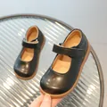 Chaussures Mary Jane noires pour enfants avec cœur découpé et bride à scratch - EU 21 / Noir