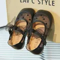 Chaussures Mary Jane noires pour enfants avec maille respirante et grand nœud chic - EU 21 / Noir