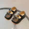 Chaussures Mary Jane noires pour filles avec maille à cœurs et semelles souples - EU 21 / Noir