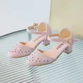 Pink rhinestone princess shoes for girls with sparkly sequins and bow detail - EU 26 / Pink