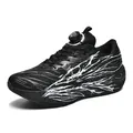 Chaussures de course noires en mesh léger avec système de serrage rotatif rapide - 38 / Noir (5812)