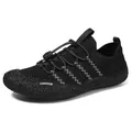 Chaussures aquatiques respirantes en maille noire avec système de laçage rapide sport - 35 / Noir