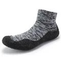 Breathable black and gray knitted barefoot yoga shoes with non-slip rubber soles - 36 / Black and Gray