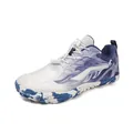 Lightweight wide toe trail running shoes with breathable mesh and quick laces - 35 / Dark Blue