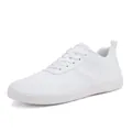 Baskets blanches en maille respirante avec semelle en caoutchouc et lacets - 36 / Blanc