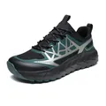 Chaussures de course d'extérieur respirantes à semelles épaisses en noir et sarcelle - EU 39 / Noir Vert