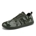 Baskets en maille respirante avec motif camouflage vert et semelle plate durable - 36 / Camouflage Vert