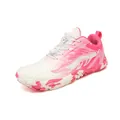 Pink and white wide-toe barefoot hiking shoes with breathable mesh and anti-slip rubber sole - 35 / Rose Red