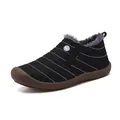 Bottes de neige imperméables pour hommes et femmes avec doublure en fourrure et semelle antidérapante - 38 / Style Slip-on (6822) / Noir