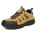 Lightweight camel hiking shoes with non-slip MD sole and breathable mesh for outdoor trekking - 36 / Brown