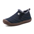 Botte de neige bleue imperméable avec doublure en fourrure chaude et semelle antidérapante - 38 / Style Slip-on (6822) / Bleu