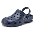 Dark blue breathable air cushion clogs for men with adjustable heel strap and comfort sole - 38 / Dark Blue
