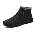 Waterproof winter snow boots for men and women with warm plush lining and side zipper - EU 38 / Black