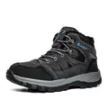 Winter high-top hiking boots for men with warm fleece lining and non-slip rubber soles - EU 38 / Gray