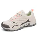 Outdoor hiking snow boots with beige mesh, non-slip thick rubber sole, and warm lining - 36 / Pink