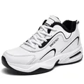 Baskets de sport en cuir blanc avec doublure polaire noire et semelle plateforme lacée - 40 / Style Doublé Polaire (B2266) / Blanc